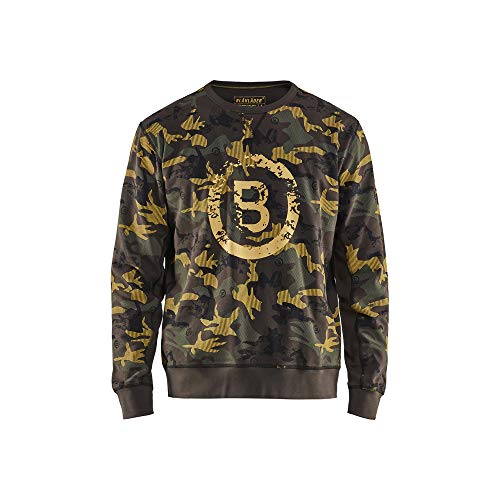 Blaklader 940811584599XXL Limited Sweatshirt, Dunkel Olivgrün/Schwarz, Größe XXL von BLÅKLÄDER