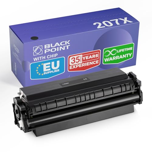 BLACK POINT [MIT CHIP Toner Kompatibel zu HP W2210X Schwarz HP 207X 207A für HP Color Laserjet Pro MFP M283fdw Color Laserjet Pro MFP M282nw Color Laserjet M283fdn M255dw Color Laserjet Pro M255nw von BLACK POINT