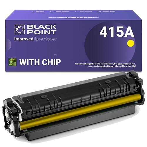 BLACK POINT [Mit Chip Toner Kompatibel zu W2032A (HP 415A) - Gelb - für HP Color Laserjet Pro: M454dn, M454dw, MFP M479dw, MFP M479fdn, MFP M479fdw, MFP M479fnw M480 von BLACK POINT