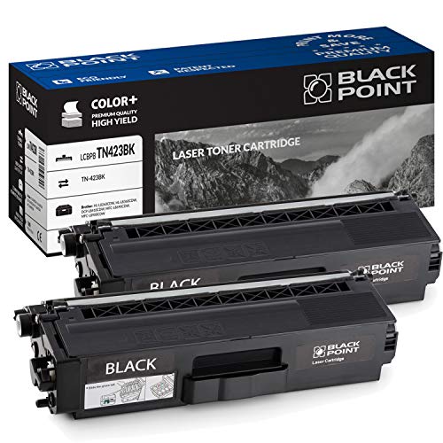 BLACK POINT Premium Toner 2 St. Kompatibel zu TN-423BK TN423 TN423BK TN-421BK TN421 TN421BK - Schwarz für Brother MFC-L8690CDW Brother MFC-L8900CDW DCP-L8410CDW HL-L8260CDW HL-L8360CDW DCP-L8410CD von BLACK POINT