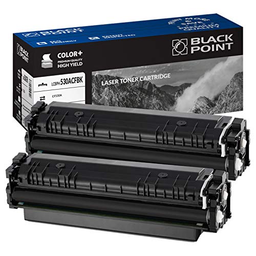 BLACK POINT Toner 2 St. Kompatibel zu CF530A (HP 205A) 27% mehr Effizienz - Schwarz - für HP: Color Laserjet Pro MFP M180N, Color Laserjet Pro MFP M181FW von BLACK POINT