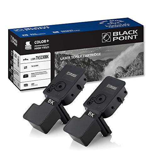 BLACK POINT Toner 2 St. Kompatibel zu TK-5230BK - Schwarz - für Kyocera: ECOSYS M5521cdn, ECOSYS M5521cdw, ECOSYS P5021cdn, ECOSYS P5021cdw von BLACK POINT