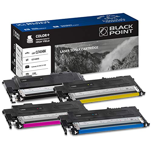 BLACK POINT Toner 4er Set Kompatibel zu CLT-P404C CLT-K404S CLT-C404S CLT-M404S CLT-Y404S für Samsung: SL-C430, SL-C430W, SL-C480FW, SL-C480W, SL-C480 von BLACK POINT