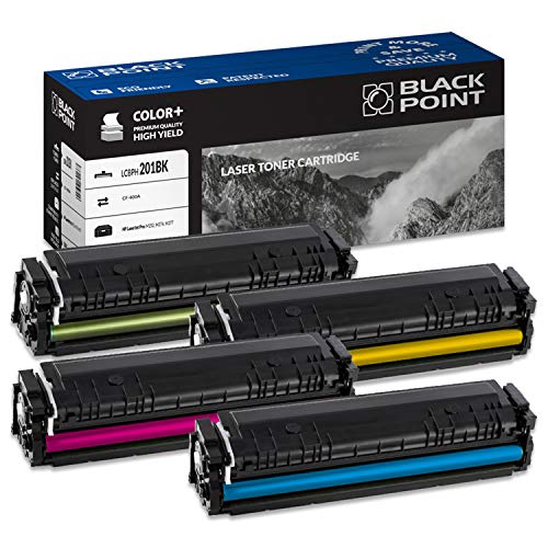 BLACK POINT Toner 4er Set Kompatibel zu HP 201A CF400A CF401A CF402A CF403A für HP Color Laserjet: M252n, Pro M252dw, Pro M277dw, Pro M277n, M274n von BLACK POINT
