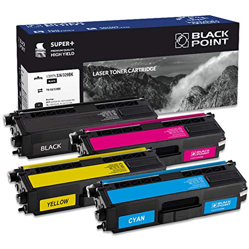 BLACK POINT Toner 4er Set Kompatibel zu TN326 TN329 69% mehr Effizienz TN-326BK TN-326C TN-326M TN-326Y für Brother HL L8350CDW L8250CDN MFC L8850CDW L8650CDW DCP L8400CDN L8450CDW von BLACK POINT