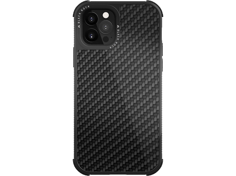 BLACK ROCK Robust Real Carbon, Backcover, Apple, iPhone 12, 12 Pro, Schwarz von BLACK ROCK