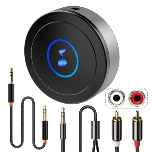 BLACKHORSE Bluetooth 5.0 Empfänger für Stereoanlage, AUX Bluetooth Adapter für HiFi, Lautsprecher, TV, PC, Audio Receiver für Klinke 3.5 / RCA, Niedrige Latenz und HD Audio, Zwei Geräte Anschluss BLACKHORSE Bluetooth 5.0 Empfänger für Stereoanlage, AUX Bluetooth Adapter für HiFi, Lautsprecher, TV, PC, Audio Receiver für Klinke 3.5 / RCA, Niedrige Latenz und HD Audio, Zwei Geräte Anschluss von BLACKHORSE