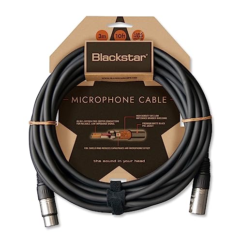BLACKSTAR Professionelles XLR-Kabel, symmetrisches XLR-Kabel, 3 m, Stecker auf Buchse von BLACKSTAR