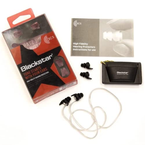 Blackstar ACS High Fidelity Filter Ohrstöpsel Gehörschutz für Musiker, Schlafen, Geräuschunterdrückung, 19 dB Dämpfung, inkl. Tragetasche von BLACKSTAR