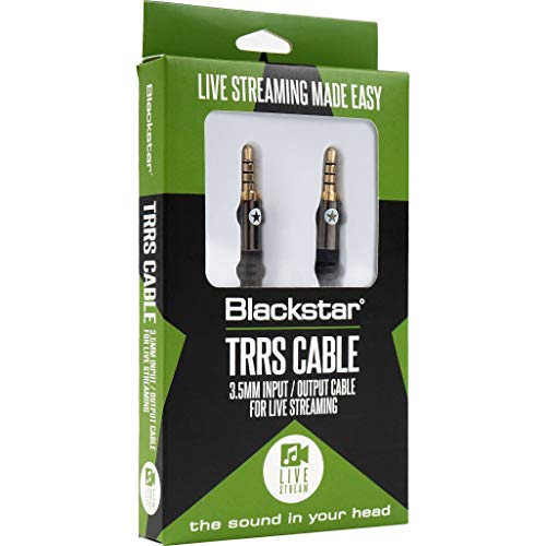 Blackstar TRRS 3,5 mm Klinkenkabel 1,8 m AUX-Stereo AUX-Kabel, ideal für Live-Streaming-Gitarristen von BLACKSTAR