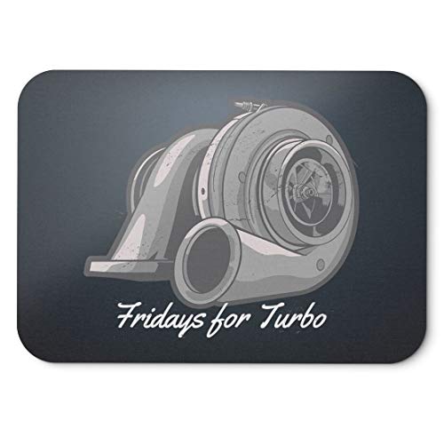 BLAK TEE Fridays for Turbo Mouse Pad 18 x 22 cm in 3 Colours Black von BLAK TEE