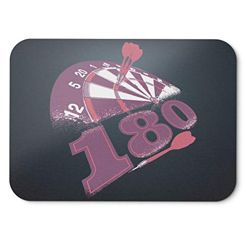 BLAK TEE Shooting Darts into Bullseye 180 Mouse Pad 18 x 22 cm in 3 Colours Black von BLAK TEE