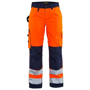 BLAKLÄDER® Damen Warnschutzhose 7155 orange, marine Größe 36 von BLAKLÄDER®