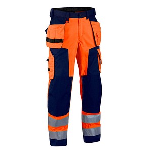 BLAKLÄDER® unisex Warnschutzhose 1567 orange, marine Größe 46 von BLAKLÄDER®