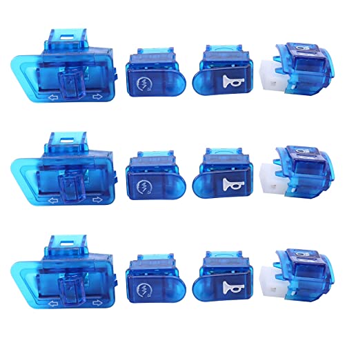 BLASHRD 12X Motorrad Hupen Schalter Taste Wenden Signal Blinker Schalter Taste Start Taste für AF27 AF28 AF34 AF35 Blau BLASHRD 12X Motorrad Hupen Schalter Taste Wenden Signal Blinker Schalter Taste Start Taste für AF27 AF28 AF34 AF35 Blau von BLASHRD