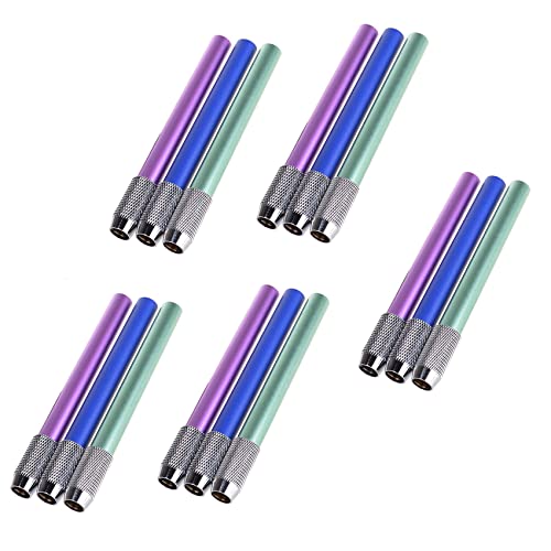 BLASHRD 15Pcs Metall Bleistift Verlängert Extender Holder Zufällig BLASHRD 15Pcs Metall Bleistift Verlängert Extender Holder Zufällig von BLASHRD