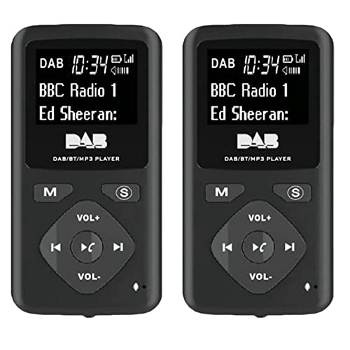 BLASHRD 2X / Digitalradio Bluetooth 4.0 PersöNliche Tasche FM Mini Tragbarer Radio Kopfhörer MP3 Micro-USB für Zu Hause von BLASHRD