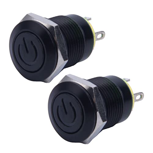 BLASHRD 2X 12V 2A 9,5 mm LED Metall Kappe Leistung Momentan Druck Schalter Auto DIY Geändert, Gelb BLASHRD 2X 12V 2A 9,5 mm LED Metall Kappe Leistung Momentan Druck Schalter Auto DIY Geändert, Gelb von BLASHRD