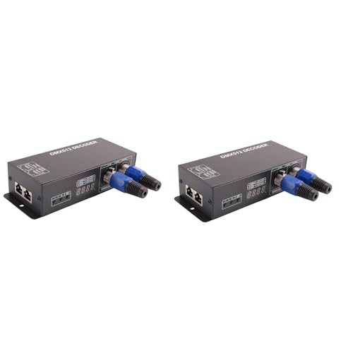 BLASHRD 2X 512 Digital Anzeige Decoder, Dimmer Treiber Dmx512 Controller für LED Rgbw Tape Licht Rj45 Anschluss Dc12-24V 20A (4 Kanäle) von BLASHRD
