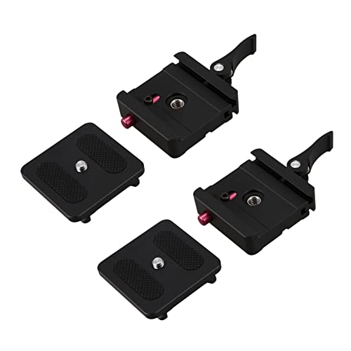 BLASHRD 2X Aluminium 1/4 & 3/8 Schnell Platte + Adapter Halterung mit Verriegelung für DSLR Kamera Stativ Einbeinstativ Kopf BLASHRD 2X Aluminium 1/4 & 3/8 Schnell Platte + Adapter Halterung mit Verriegelung für DSLR Kamera Stativ Einbeinstativ Kopf von BLASHRD