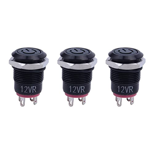 BLASHRD 3X 12V 2A 9,5 mm LED Metall Kappe Leistung Momentan Druck Schalter Auto DIY Geändert, Rot BLASHRD 3X 12V 2A 9,5 mm LED Metall Kappe Leistung Momentan Druck Schalter Auto DIY Geändert, Rot von BLASHRD