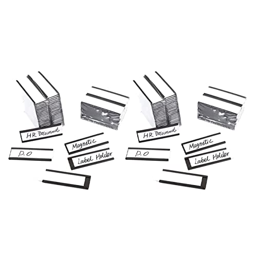 BLASHRD 60 Stück Magnet Etiketten Halter, und Ticket Halter, Halter für Die Organisation von Metall Regal Etiketten, Weiße Tafel von BLASHRD