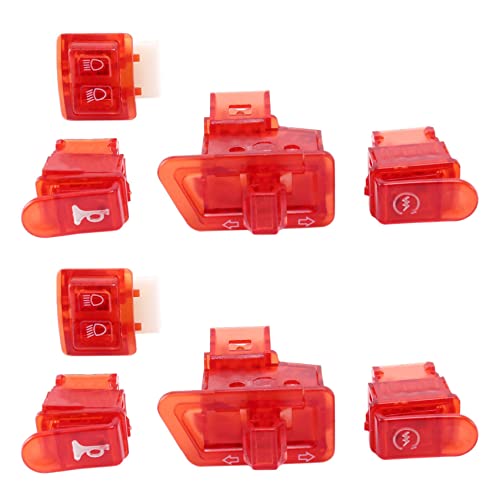 BLASHRD 8X Motorrad Hupen Schalter Taste Wenden Signal Blinker Schalter Taste Start Taste für AF27 AF28 AF34 AF35 Rot BLASHRD 8X Motorrad Hupen Schalter Taste Wenden Signal Blinker Schalter Taste Start Taste für AF27 AF28 AF34 AF35 Rot von BLASHRD