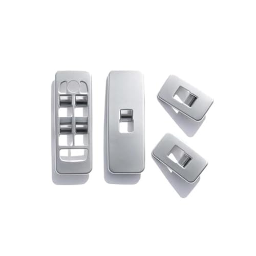 Fensterheber-Steuerschalter Für Toggle für Schalter für Discovery für Sport 2015-2019 ABS Auto Fensterheber Schalter Rahmen Abdeckung Trim Aufkleber auto Zubehör(Silver) von BLBNEZBZTY