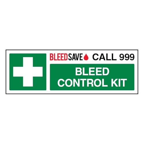 Bleedsave Bleed Control Kit – Call 999 – Querformat, 450 x 150 mm, 1 mm Hartplastik-Sicherheitsschild Bleedsave Bleed Control Kit – Call 999 – Querformat, 450 x 150 mm, 1 mm Hartplastik-Sicherheitsschild von BLEEDSAVE