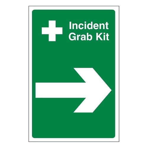 Bleedsave Incident Grab Kit Pfeil rechts, 200 x 300 mm, selbstklebendes Vinyl-Sicherheitsschild von BLEEDSAVE