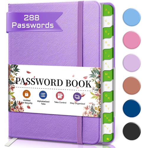 Internet-Passwortbuch Mit Alphabetischen Registern Lila von BLESWIN