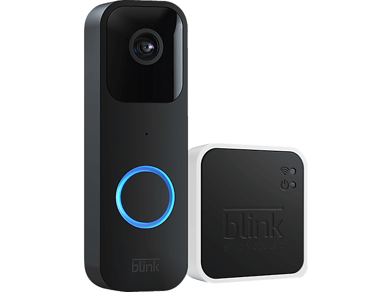 BLINK Video Doorbell Schwarz inkl. Sync Module 2 , Türklingel von BLINK