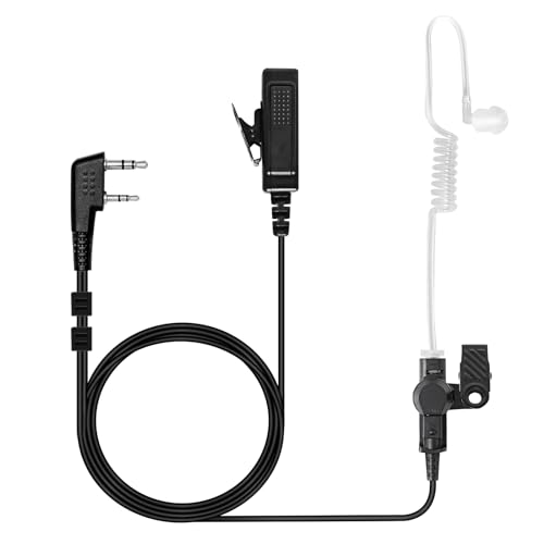 Covert Tube Ohrhörer Headset Kompatibel mit Kenwood KPGTH, BF, WOUXUN PUXING WEIERWEI Walkie Talkie Big PTT Mic 2Wire 2Pin Ohrhörer Kit, schwarz Covert Tube Ohrhörer Headset Kompatibel mit Kenwood KPGTH, BF, WOUXUN PUXING WEIERWEI Walkie Talkie Big PTT Mic 2Wire 2Pin Ohrhörer Kit, schwarz von BLISCENTLY