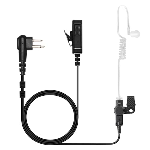 Motorola Walkie-Talkie-kompatibles 2-Pin-Ohrhörer mit Mikrofon, Luftschlauchdesign, PTT-kompatibel für CP185, CP200, CP200D, RDM2070D, BPR40. Schwarz, ideal für professionelle Kommunikation Motorola Walkie-Talkie-kompatibles 2-Pin-Ohrhörer mit Mikrofon, Luftschlauchdesign, PTT-kompatibel für CP185, CP200, CP200D, RDM2070D, BPR40. Schwarz, ideal für professionelle Kommunikation von BLISCENTLY