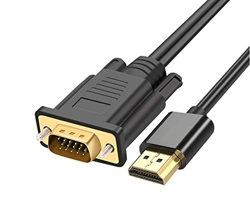 BLK HDMI auf VGA-Kabel, HDMI Digital auf VGA Analog Video Konverter Kabel für Desktop, Laptop, PC, Monitor, Projektor, HDTV, Chromebook, Raspberry Pi, Roku, Xbox, PS4 und mehr (16.5ft/5m) von BLK