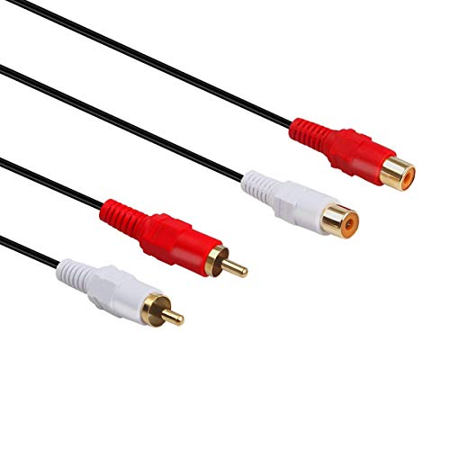 Cinch-Stereo-Audio-Verlängerungskabel, vergoldet, 2 x Cinch-Stecker auf 2 x Cinch-Buchsen, 15 m Cinch-Stereo-Audio-Verlängerungskabel, vergoldet, 2 x Cinch-Stecker auf 2 x Cinch-Buchsen, 15 m von BLK
