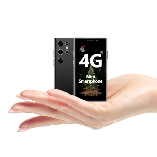 BLKE Max 3.0" Mini-Smartphone, 4G Kindertelefon, Dual-SIM-Karte, 2000 mAh Akku, Studententelefon im Taschenformat, Touchscreen Kleines Smartphone Schwarz von BLKE Max