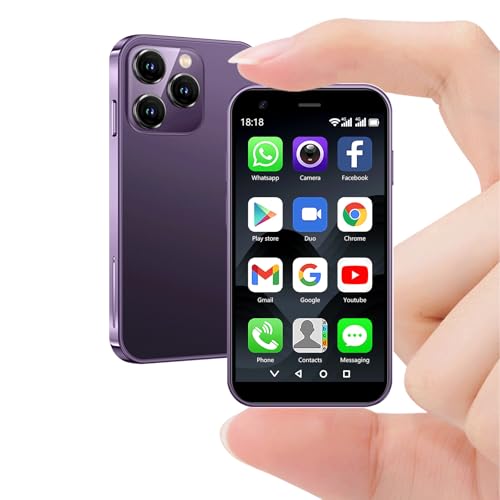 BLKE Max 4G-Mini-Smartphone, 3,0-Zoll-HD-Bildschirm, Quad-Core-Dual-SIM, 3 + 32 GB, 2000 mAh, entsperrtes Kindertelefon, Taschentelefon für Schüler, kleines Smartphone mit Touchscreen Lila BLKE Max 4G-Mini-Smartphone, 3,0-Zoll-HD-Bildschirm, Quad-Core-Dual-SIM, 3 + 32 GB, 2000 mAh, entsperrtes Kindertelefon, Taschentelefon für Schüler, kleines Smartphone mit Touchscreen Lila von BLKE Max