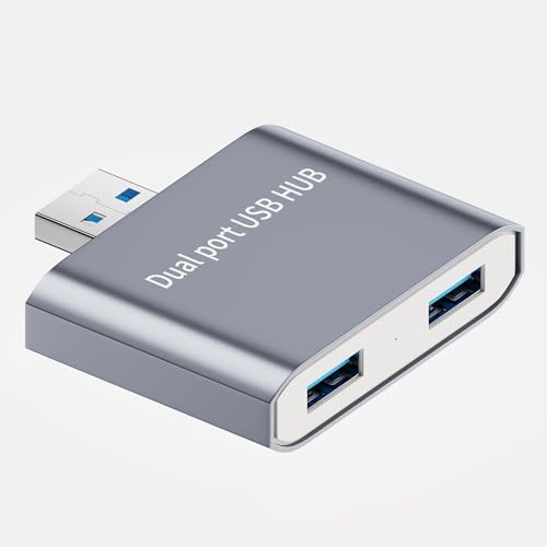 BLKing USB-Multiport-Adapter, USB-Extender 3.0-Hub, Doppel-USB-Adapter für Laptop, MacBook, Desktop-PC, kompatibel mit Flash-Laufwerk, Drucker, Tastatur, Maus, Headset, Gamepad von BLKing