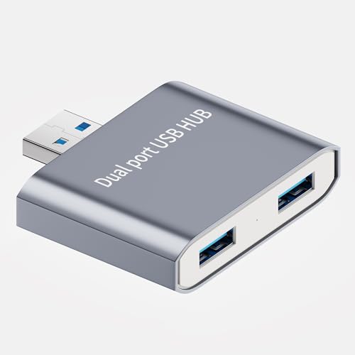 USB-Multiport-Adapter, USB-Extender 3.0 Hub, Doppel-USB-Adapter für Laptop, MacBook, Desktop-PC, kompatibel mit Flash-Laufwerk, Drucker, Tastatur, Maus, Headset, Gamepad von BLKing