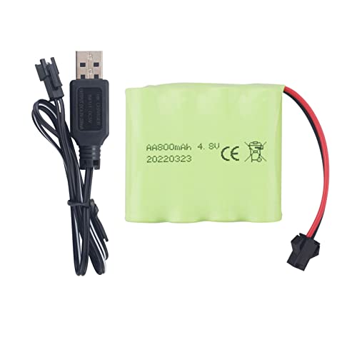 1PCS 4,8V 800mAh Wiederaufladbare RC Spielzeugauto Batterie SM2P Stecker RC Truck Stunt Auto Bagger Spielzeugauto Batterie und USB Ladekabel 1PCS 4,8V 800mAh Wiederaufladbare RC Spielzeugauto Batterie SM2P Stecker RC Truck Stunt Auto Bagger Spielzeugauto Batterie und USB Ladekabel von BLLRC