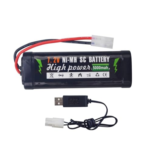 1PCS 7.2V 5000mAh NiMH Batterie+KET-2P Stecker+USB Ladegerät für RC Truggy Buggy Tank Racing Fernbedienung Auto LKW High Power mit Tiangong Stecker Batterie 1PCS 7.2V 5000mAh NiMH Batterie+KET-2P Stecker+USB Ladegerät für RC Truggy Buggy Tank Racing Fernbedienung Auto LKW High Power mit Tiangong Stecker Batterie von BLLRC