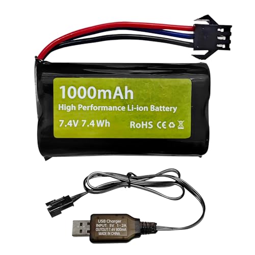 1PCS 7.4V 1000mAh 2S Li-ion Akku mit SM-3P Stecker und USB Ladekabel für DE82 TK3086B G20601 RC Fernbedienung Auto, TK-3082B Stunt Flip Auto, C60 LKW 1PCS 7.4V 1000mAh 2S Li-ion Akku mit SM-3P Stecker und USB Ladekabel für DE82 TK3086B G20601 RC Fernbedienung Auto, TK-3082B Stunt Flip Auto, C60 LKW von BLLRC