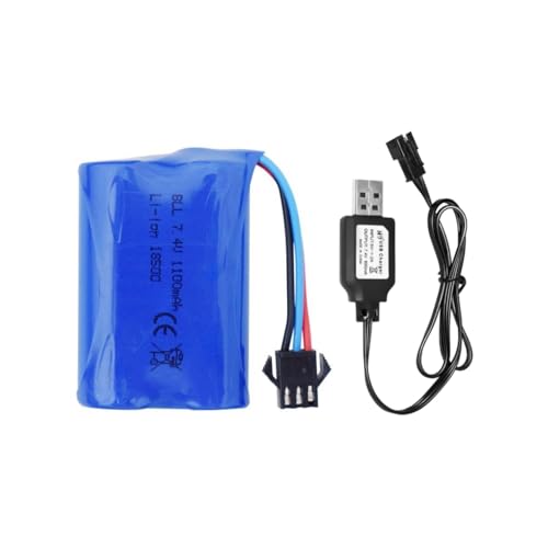 1PCS 7.4V 1100mAh 2S Li-ion Batterie mit SM-3P Stecker und USB Ladekabel für TK3086B G03082R G03086R G03085R RC Spielzeug Fernbedienung Auto TK-3082B Stunt Flip Auto 1PCS 7.4V 1100mAh 2S Li-ion Batterie mit SM-3P Stecker und USB Ladekabel für TK3086B G03082R G03086R G03085R RC Spielzeug Fernbedienung Auto TK-3082B Stunt Flip Auto von BLLRC