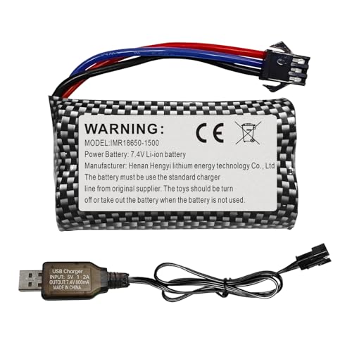 1PCS 7.4V 1500mAh SM-3P Stecker Batterie mit USB Ladekabel für DE43 DE60 RC Racing Fernbedienung Auto Batterie 1575 Kipper LKW Engineering Auto Spielzeug Auto Batterie 1PCS 7.4V 1500mAh SM-3P Stecker Batterie mit USB Ladekabel für DE43 DE60 RC Racing Fernbedienung Auto Batterie 1575 Kipper LKW Engineering Auto Spielzeug Auto Batterie von BLLRC