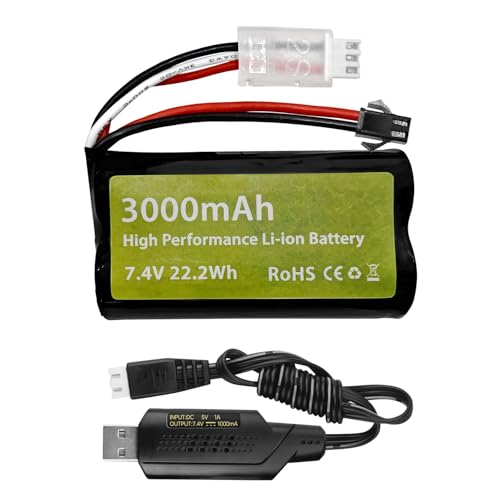 1PCS 7.4V 3000mAh 15C 2S Li-ion Batterie mit SM-2P Stecker und USB Ladekabel für H105 H103 H101 ferngesteuertes Schiff MN D99 D99s D90 D91 RC ferngesteuertes Auto/ferngesteuertes Schiff 1PCS 7.4V 3000mAh 15C 2S Li-ion Batterie mit SM-2P Stecker und USB Ladekabel für H105 H103 H101 ferngesteuertes Schiff MN D99 D99s D90 D91 RC ferngesteuertes Auto/ferngesteuertes Schiff von BLLRC