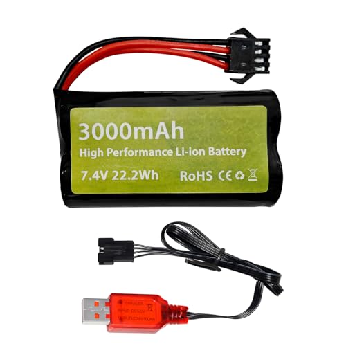 1PCS 7.4V 3000mah 15C 2S Li-ion Batterie mit SM-4P Stecker und USB Ladekabel für EC08 DE85 Fernbedienung von Autos, LKWs, Schiffen und Drohnen 1PCS 7.4V 3000mah 15C 2S Li-ion Batterie mit SM-4P Stecker und USB Ladekabel für EC08 DE85 Fernbedienung von Autos, LKWs, Schiffen und Drohnen von BLLRC