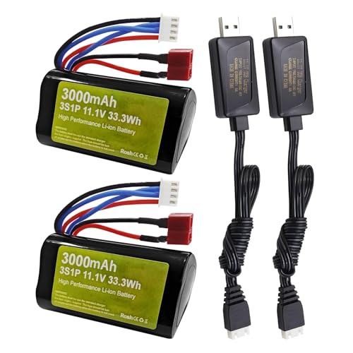 2PCS 11.1V 3000mAh 15C 3S Li-ion Batterie mit T-Stecker und USB-Ladekabel für R608 2104 bürstenlose Fernbedienung Boot 210E 200E RC bürstenlose Fernbedienung Auto High-Speed Auto 2PCS 11.1V 3000mAh 15C 3S Li-ion Batterie mit T-Stecker und USB-Ladekabel für R608 2104 bürstenlose Fernbedienung Boot 210E 200E RC bürstenlose Fernbedienung Auto High-Speed Auto von BLLRC