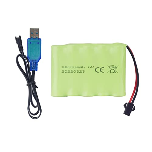 6,0V 800mAh Wiederaufladbare RC Spielzeugauto Batterie SM2P Stecker RC Truck Stunt Auto Bagger Spielzeugauto Batterie und USB Ladekabel 6,0V 800mAh Wiederaufladbare RC Spielzeugauto Batterie SM2P Stecker RC Truck Stunt Auto Bagger Spielzeugauto Batterie und USB Ladekabel von BLLRC