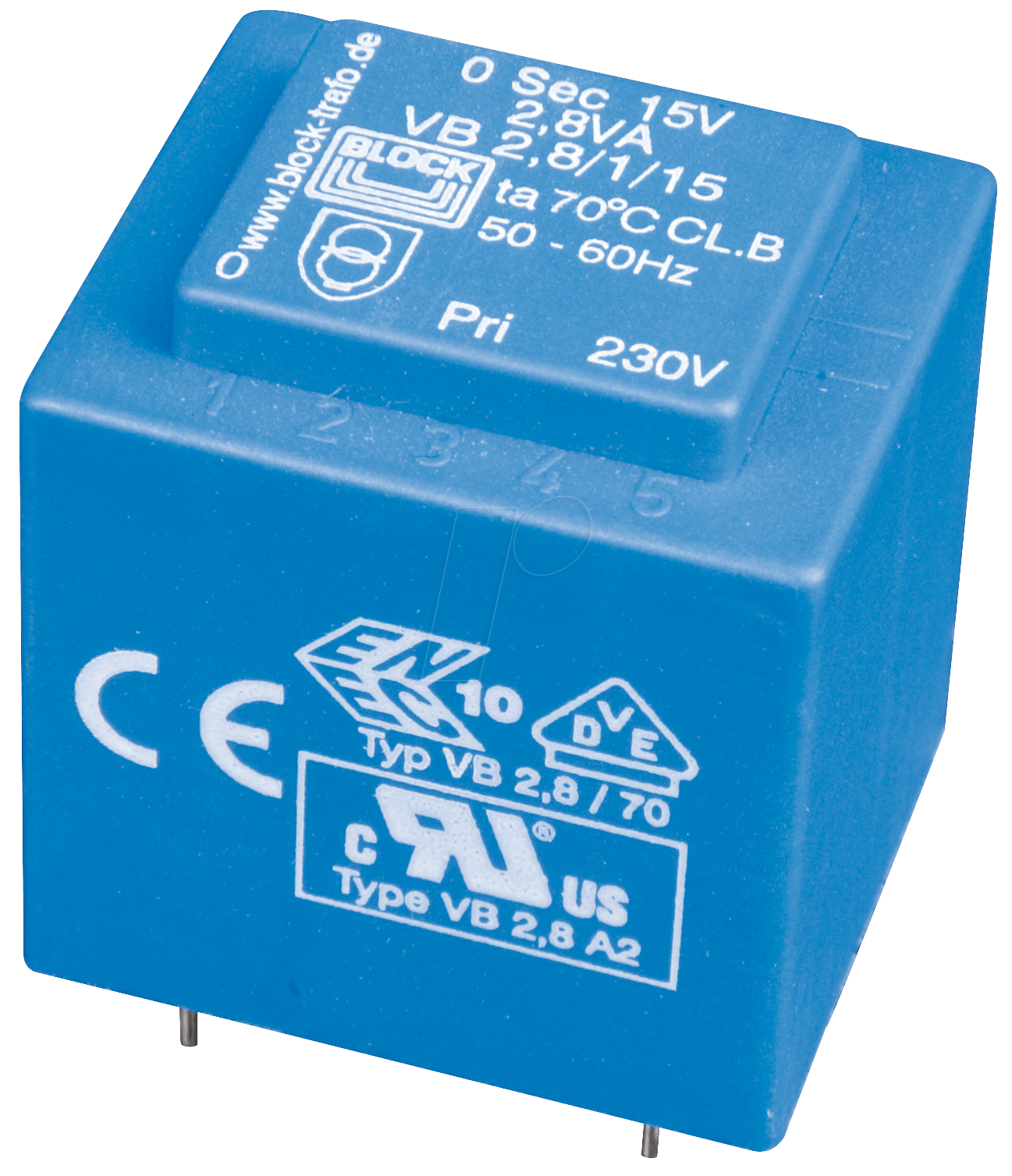 EI 30/23 118 - Printtrafo, 2,8 VA, 18 V, 155 mA, RM 20 mm von BLOCK TRANSFORMATOREN